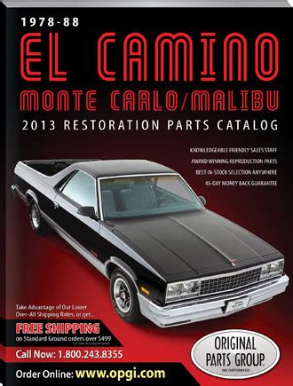 chevy el camino parts catalog